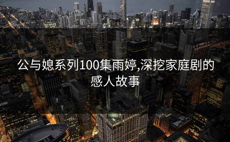 公与媳系列100集雨婷,深挖家庭剧的感人故事